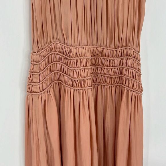 Ramy Brook Audrey Nude Pink Flowy Sleeveless Midi Dress XS - Picture 4 of 11